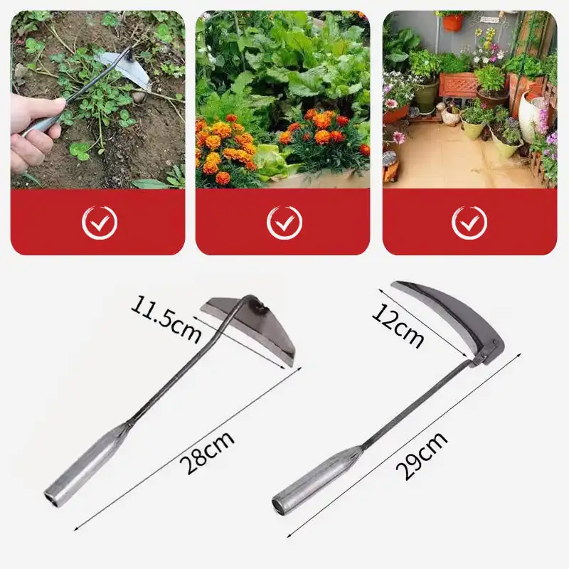 Garden Tools Weeding Hoe Sickle Set Reaping Hook Scythe Jembe Cutting Mowing Grass Leek Wheat Corn Stalk Horticultural Tools