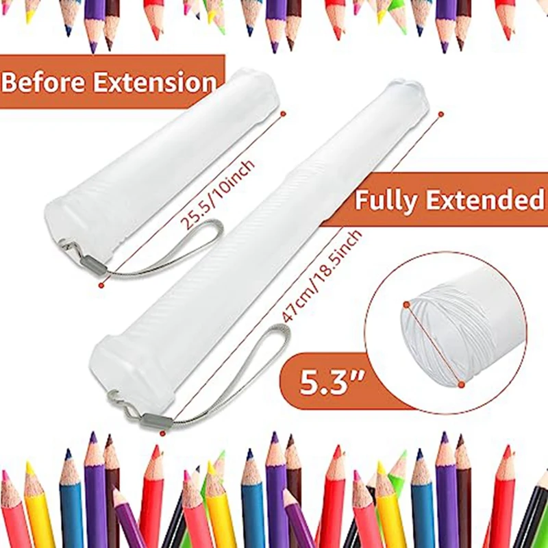 4 Pack Extendable Plastic Paint Brush Case Clear Long Paint Brush Holder Tube Storage Pencil Container paintbrush holder paint storage containers