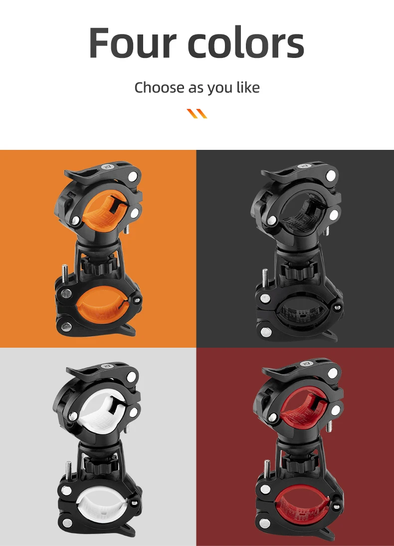 Bicycle Light Bracket Quick Release Stable 360 Degree Rotatable Multifunctional