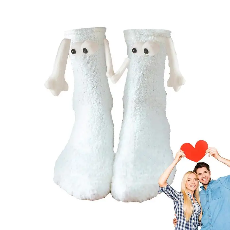 

Fashion Funny Creative Magnetic Attraction Hands Couples Socks 1 Pair Club Celebrity Couple Socks Ins