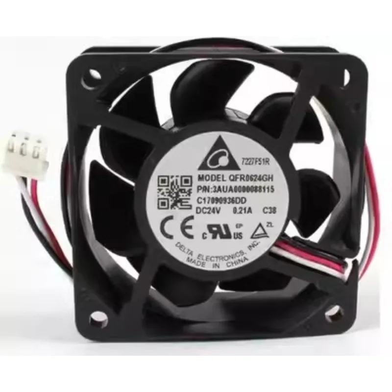 Новый вентилятор ЦП для DELTA QFR0624GH 6025 24V 0.21A 6 см инверторный охлаждающий вентилятор 60x60x25 мм