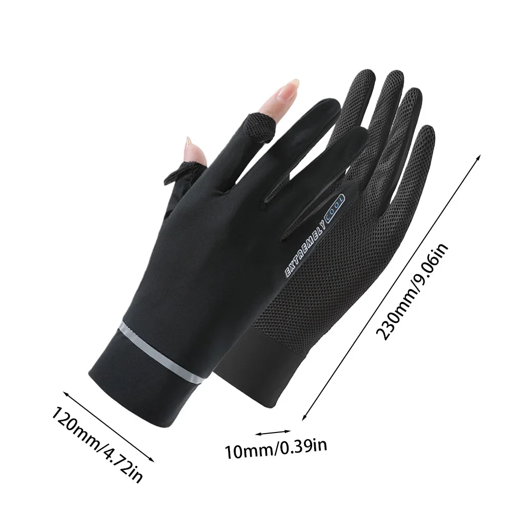 Sunscreen Ice Silk Gloves Female Summer Sun Protection Gloves Fashion Cycling Motorcycle Running Mittens Thin Anti-UV Gloves 6