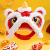 Pet Cat Hat New Year's Lion Dance Burr Hat Autumn and Winter Warm Headgear Festive Headgear 3