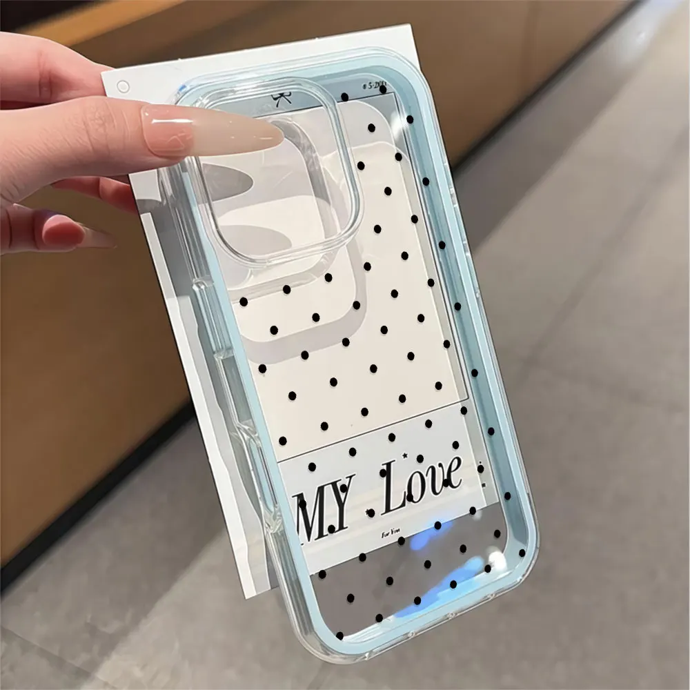 Elegant Solid Color Polka Dot Phone Case Cover