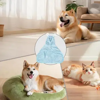 Dog Drying Coat Bathrobe absorbent Towel Sleeping Clothes Soft Pet Bath Towel Clothes For Puppy Dogs Cats Coat Pet Supplies 2