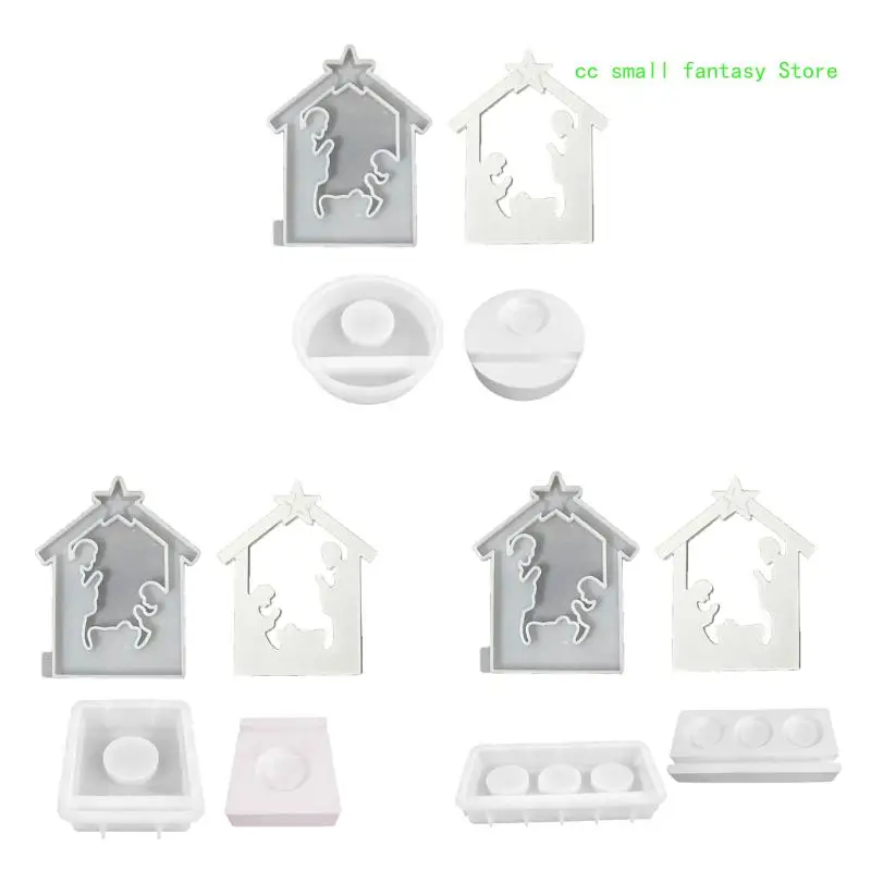 

R3MA House Resin Silicone Mold Non Easy to Demold for Candle Holder