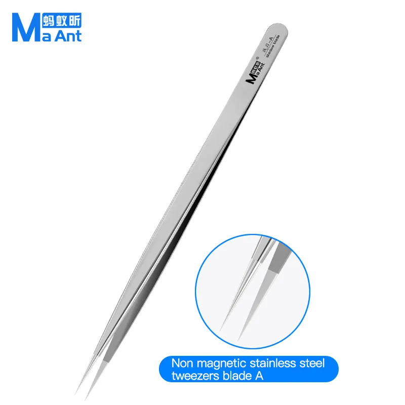 MaAnt Warblade-A Precision Tweezers For Phone Repair Non-magnetic Burrs Integrated Circuit Repair Mobile Phone Mother Professional Tweezers