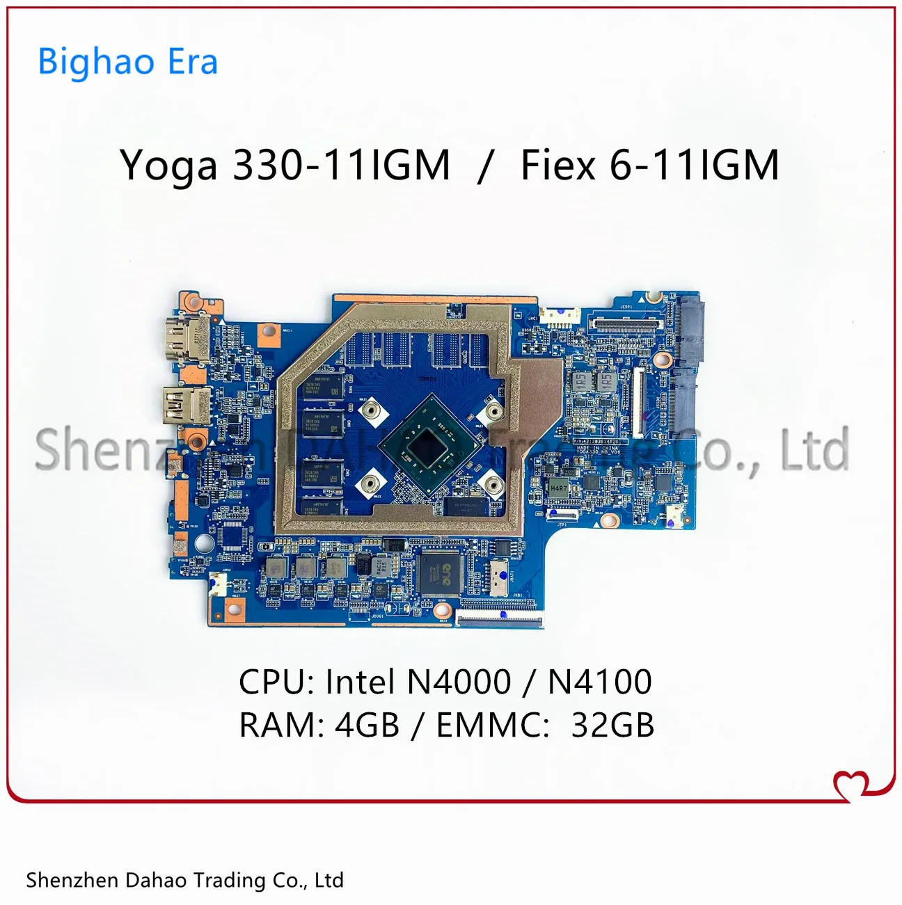

For Lenovo Yoga 330-11IGM Flex 6-11IGM Laptop Motherboard With N4000/N4100 CPU 4GB-RAM 32G-EMMC 5B20Q81373 5B20Q81322 100% Work