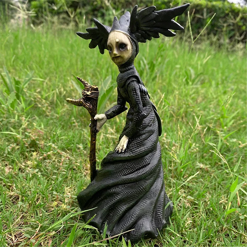 S137090fa272d41bf93e78f4f3dddc6baO Halloween Witch Figurine Statue Resin Creepy Witch Sculptures Garden Decoration for Home Patio Yard Lawn Porch Garden Decoration Mallzona