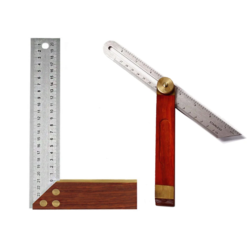 Multi Miter Angle Ruler Woodworking Scriber Dovetail Marking Jig Marking Gauge Stainless Polygon Bevel Angles T-Ruler