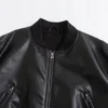 UNIZERA2023 Autumn and Winter New Women's Fashion Versatile Short Motorcycle Faux Leather Pilot Jacket Coat Leather Coat 3