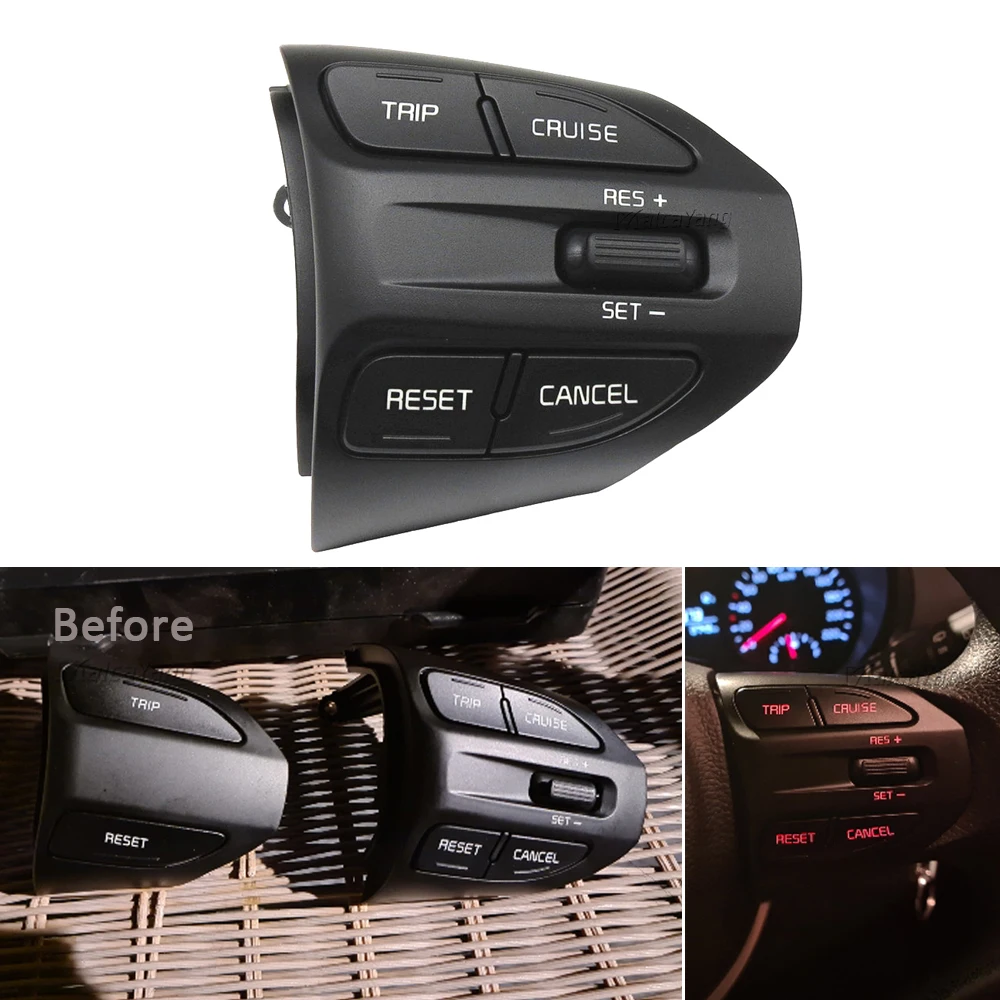 Buttons Bluetooth Phone Cruise Control Volume Switch For KIA K2 RIO 2017 2018 2019 2020 2021 RIO