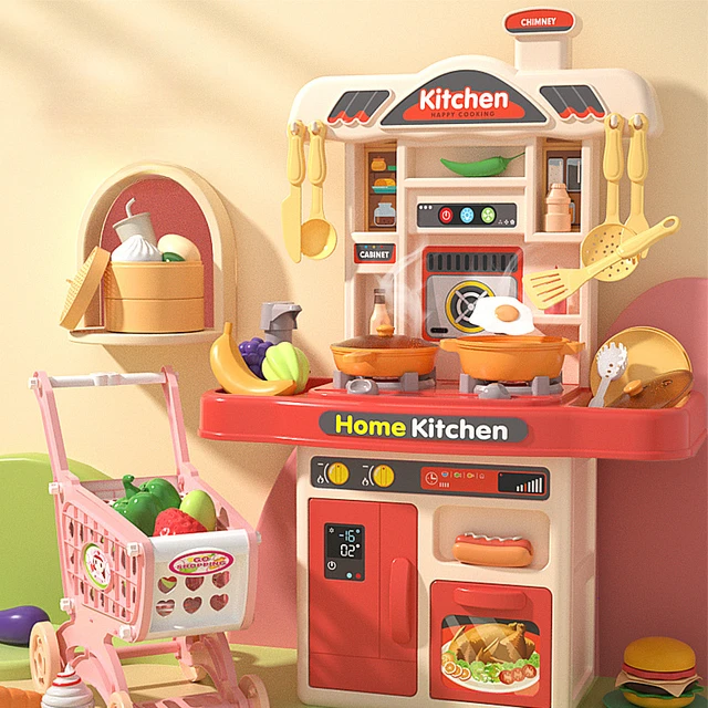 Children Play House Kitchen Toy Set Pretend Play Simulation Kitchen  Children's Cooking Toys Montessori Educational Toys - AliExpress