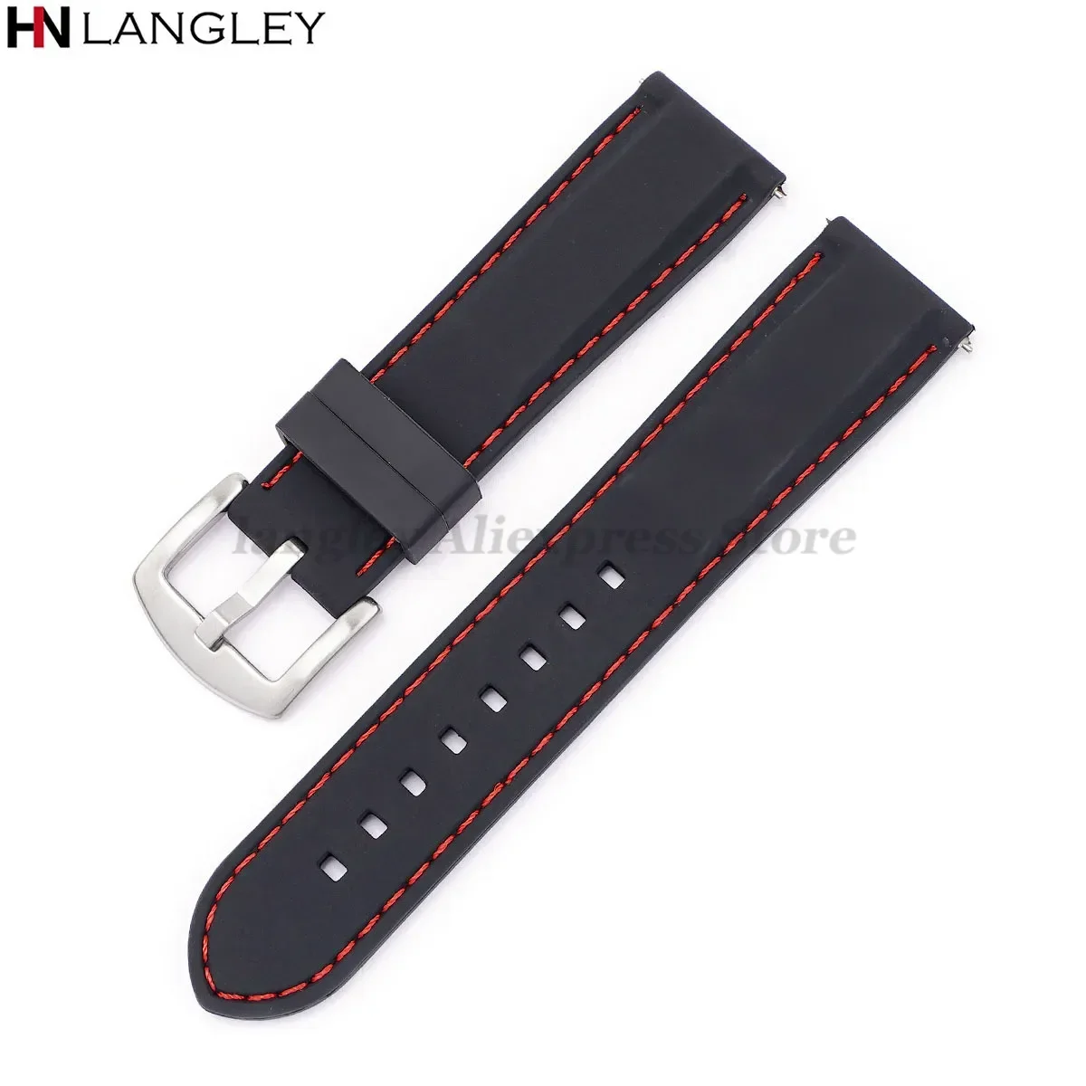 Silicone Sport Watchband - Waterproof Rubber Strap