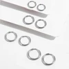 4pair/Lot 6/8/10/12mm Stainless Steel Round Circle Hoop Earrings for Women Gold Color Tiny Helix Hoops Ear Piercing Loop Ring 6