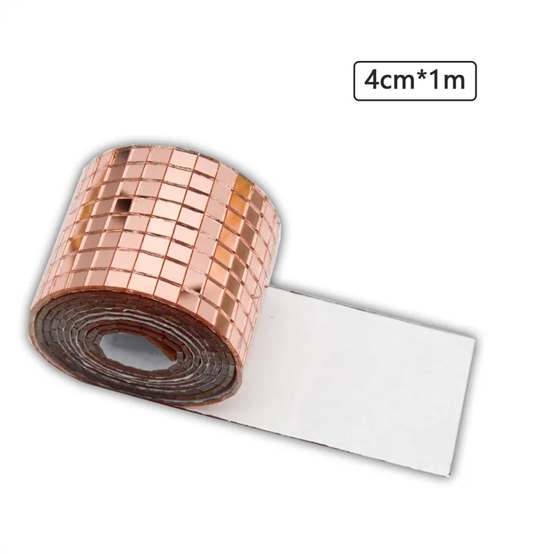 1PC Mirror Wall Sticker Self-adhesive Square Mosaic Tiles Stickers For Home Bathroom Wall Decor Wedding Bar Diy Disco Ball