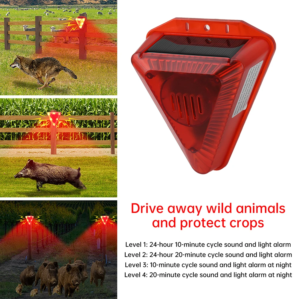 รูปสินค้า Solar Bird Scarecrow with Alarm 129dB