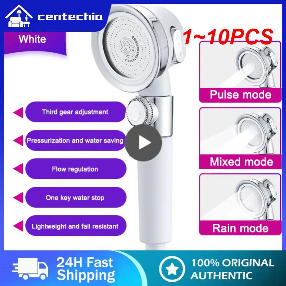 

1 ~ 10 шт. удобная ручная душевая лейка, 3 режима, усиление давления Turbo Boost, универсальная, популярная, прочная, стоп-вода