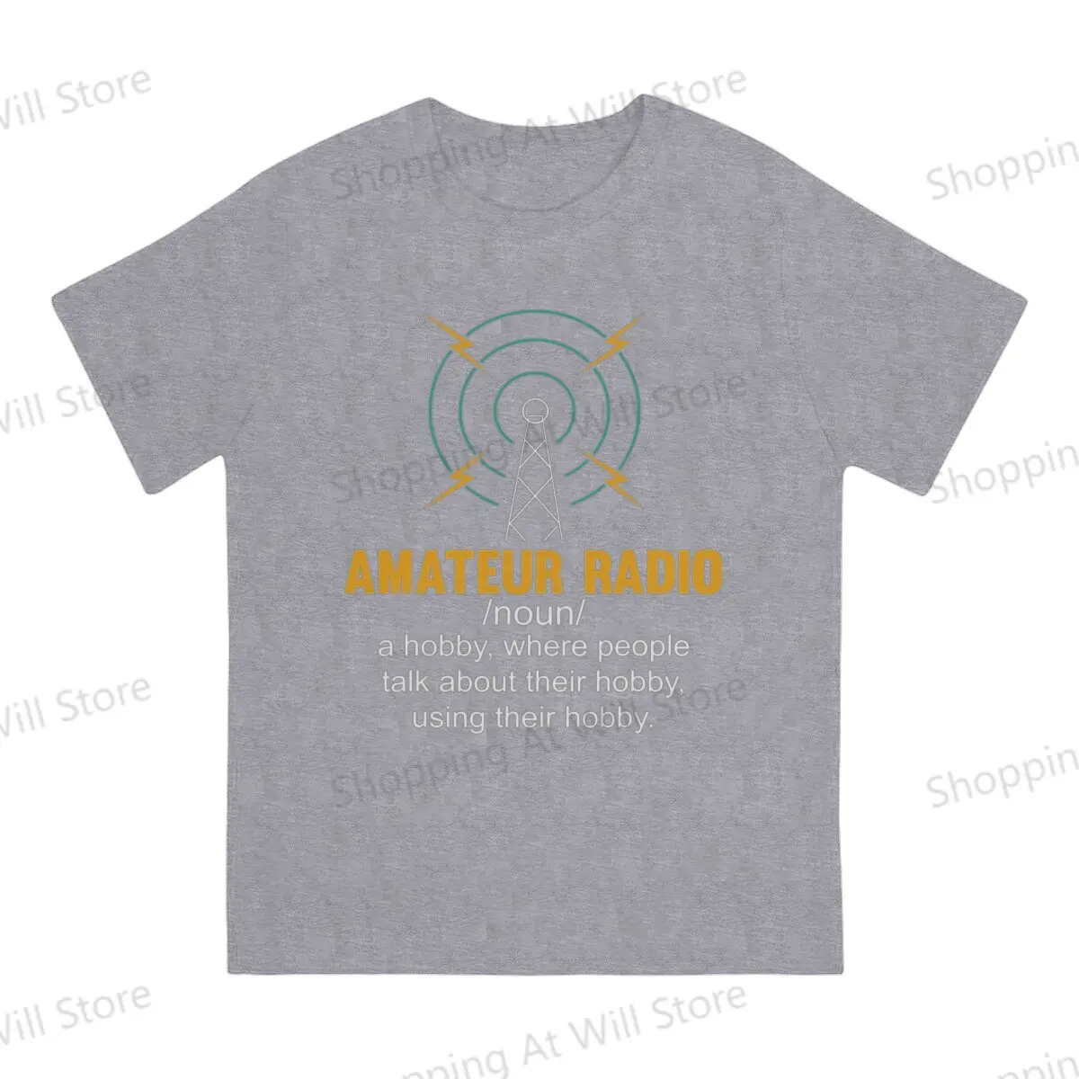 100% Cotton Amateur Radio Definition Funny T-Shirt - Unisex O-Neck Short Sleeve