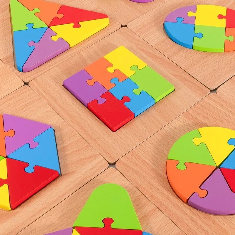 

Wooden Jigsaw Puzzle Baby Toys Montessori Materials Shape Match Tangram Learning Educational Toys For Children Puzzle Board