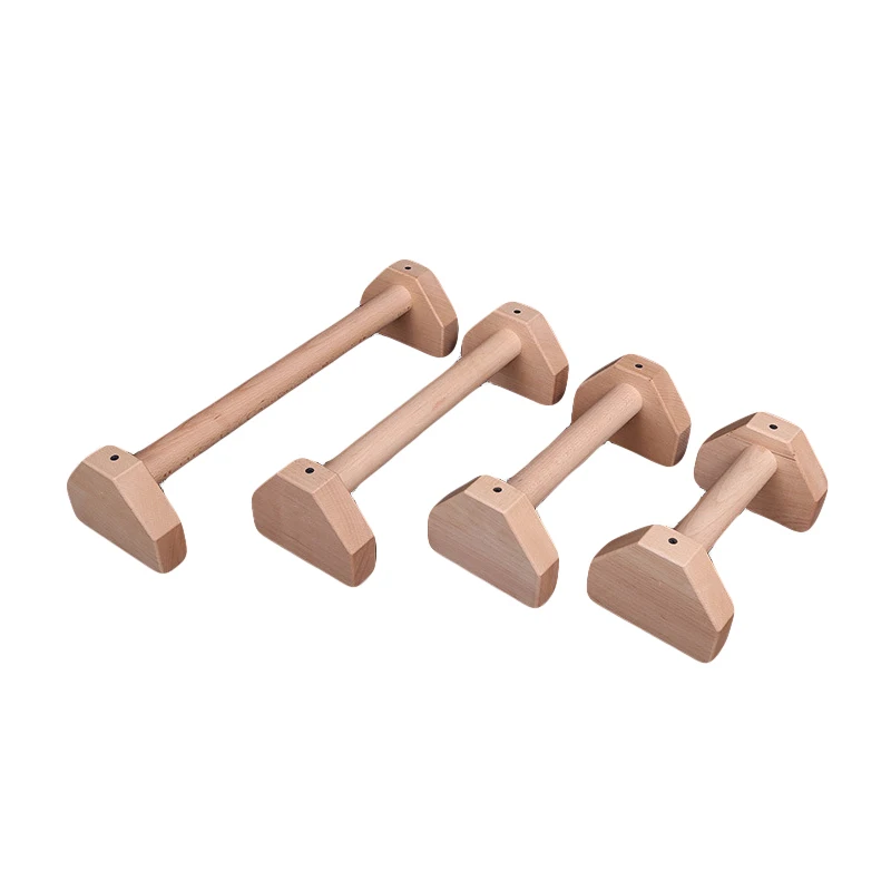 High Quality Manufacturer China Cheap Price Gym Fitness Equipment Dip Stands Wood Parallettes Wooden Push up Bar