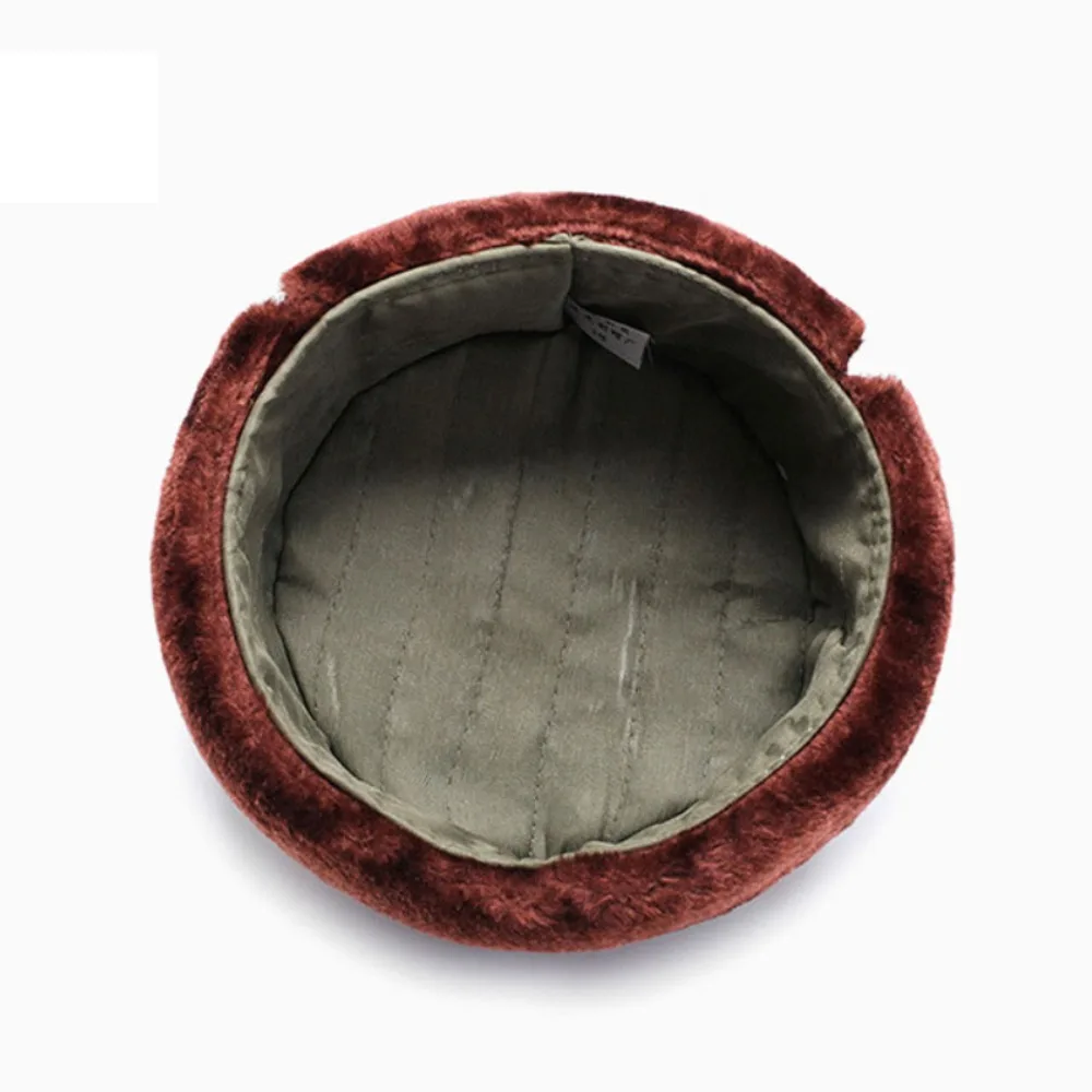 Russian Hat Fur Winter Ushanka Russian Hat Removable Trooper Hat Trapper Hunter Headwear with Ear Flaps Aviator