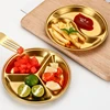 Stainless Steel Korean Sauce Dish Round Seasoning Serving Tray Soy Sauce Spice Condiment Dipping Plate Hotpot Barbecue Tableware 6