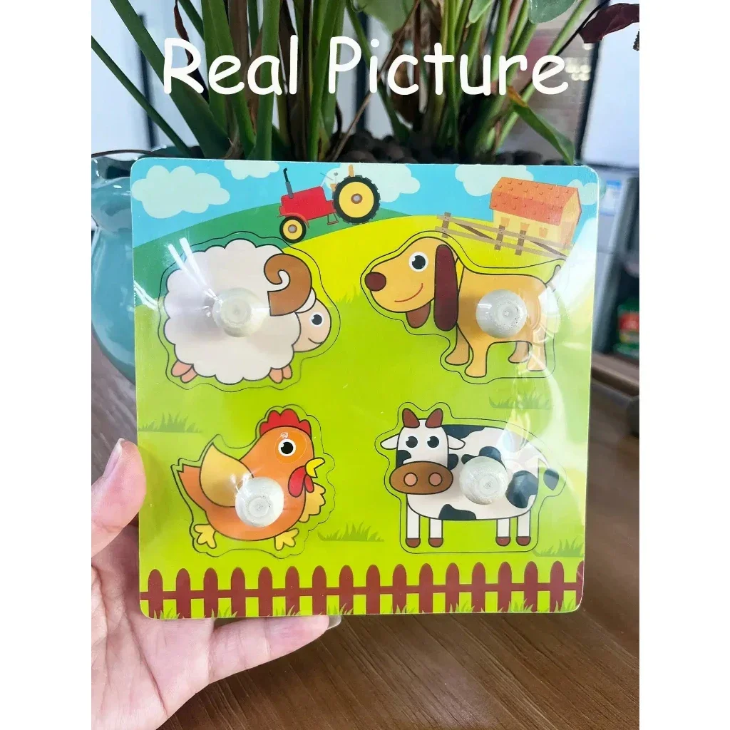 Montessori Early Education Aids Linkage Grasp Board Puzzle Set 1PC Children's Wisdom Toys Fun Game Matching