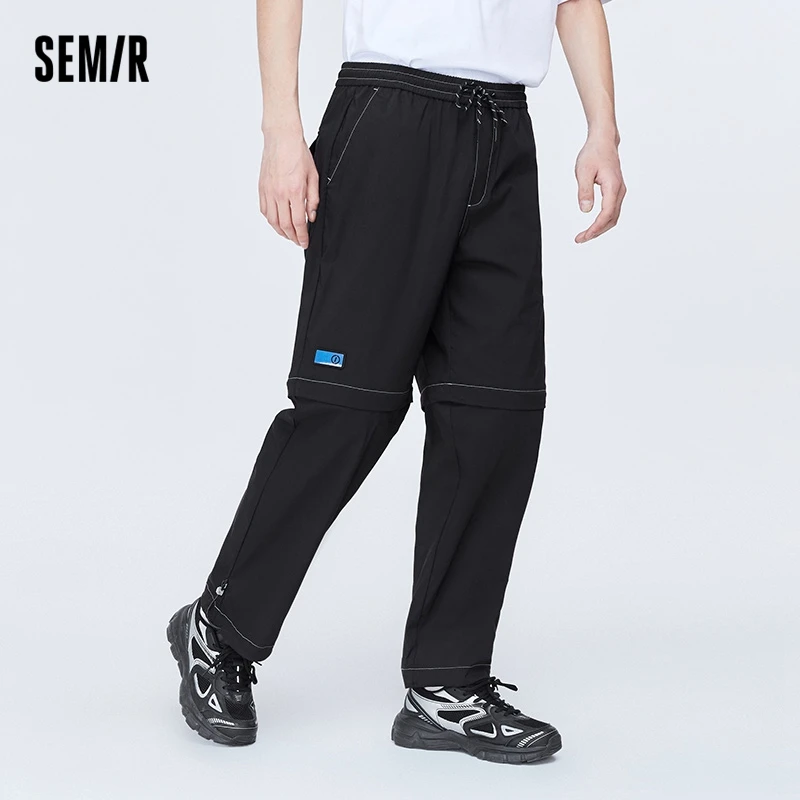 

Semir Casual Pants Men Black Technology Cool Feeling Antibacterial 2023 Summer New Loose Straight Tube Men'S Trousers Fashion