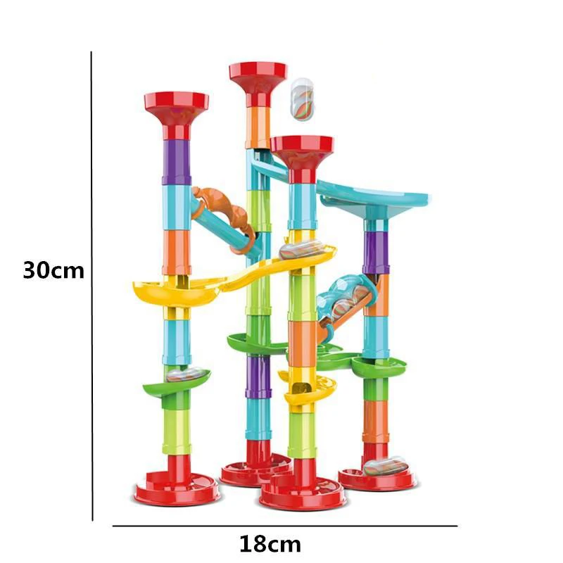 Children DIY Maze Balls Track Building Blocks Toys Construction Marble Race Run Pipeline Block Early Learning Puzzle Toys Game