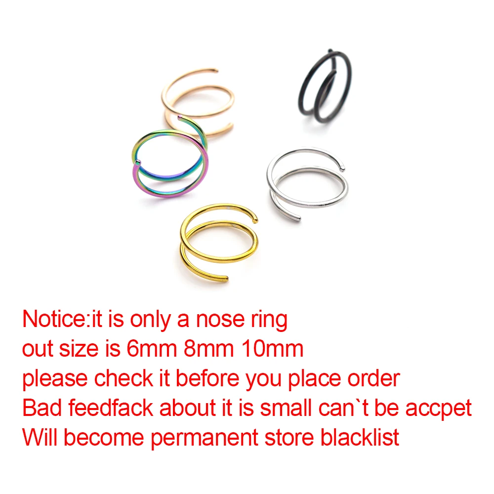 Nose Ring Gauge Size | Nose ring sizes, Nose ring, Nose rings hoop