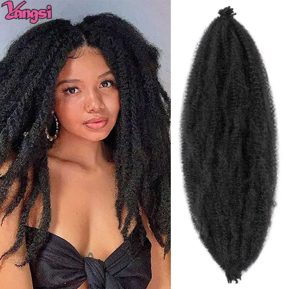 Full Star Marley Hair Springy Twist Hair 24 Pollici Twisted Up Kinky Twist Cuban Twist Crochet Hair Intrecciare I Capelli Pre-Separati