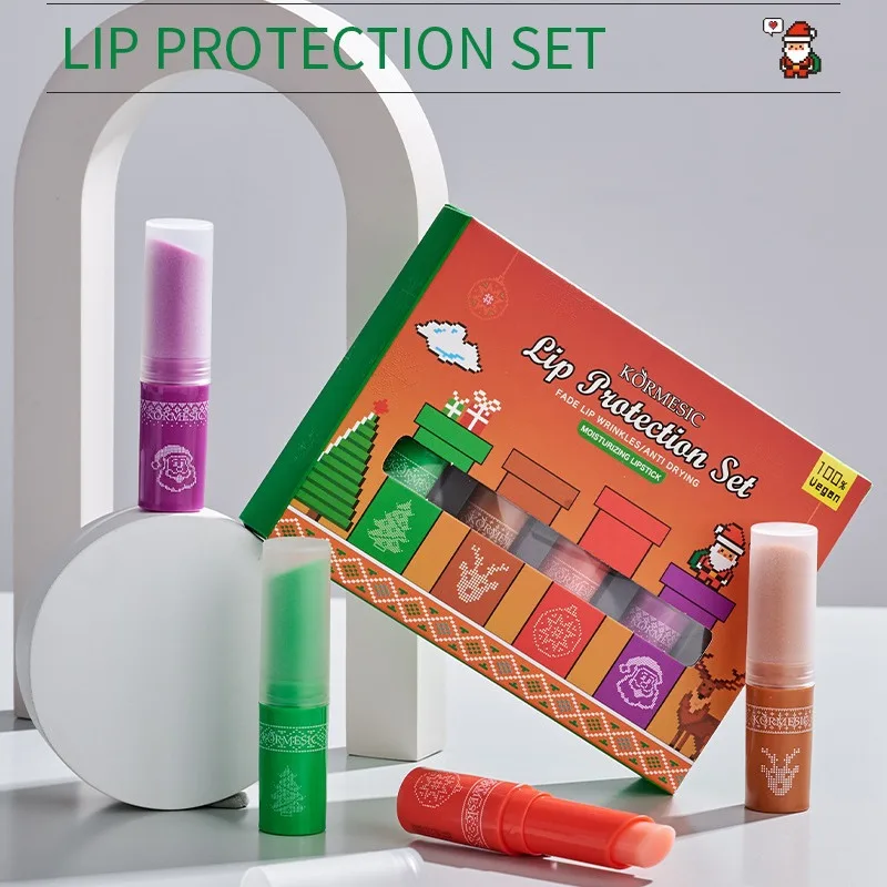 Natural Plant Lip Balm Moisturizing Lipsticks Base Anti-Cracking Lip Oil Christmas Gifts Gift Box Packaging Lip Balm 3