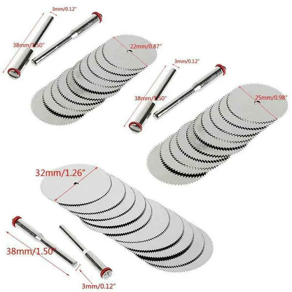 Woodworking Tools Circular Saw Disc 12pcs/Set Cutter Mini Carbon Steel Circular Saw Disc 16mm/18mm/25mm/32mm Wood Metal Cutting Hard Materials Tool