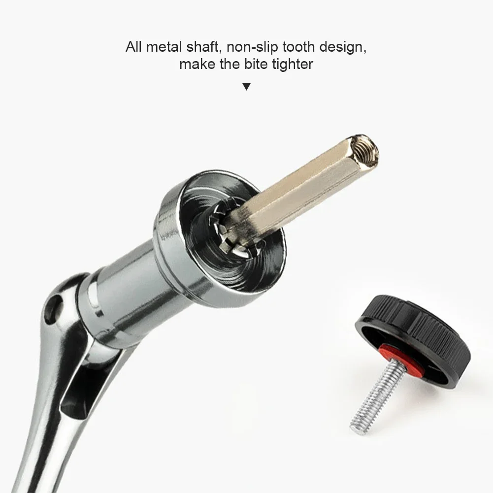 1Pc Small/Medium/Large Foldable Hexagon Fishing Reel Handle Fit 2000-7000 Knob Metal Carbon Steel Spinning Reel Fittings