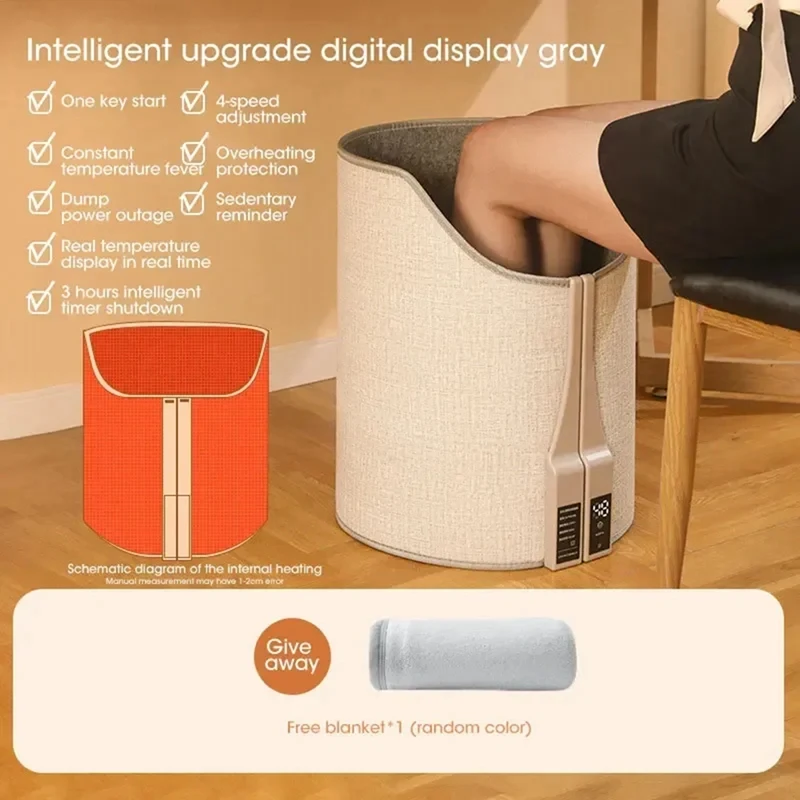 

Digital Display Feet Heater Folding Portable Feet Heater Adjustable Thermostat Foot Warmer For Home Office Feet Warm Euplug