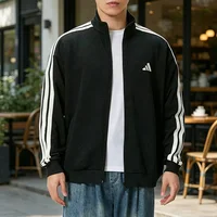 Adidas Veste de survêtement en maille pour homme 100% authentique, design à empiècements, noir KR2488 3