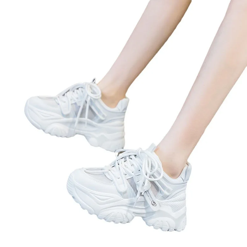 Women's Shoes Casual Shoes Spring Sneakers Platform Woman-shoes Tennis Female Fashion Thick Sole 2024 Roses Trainers Increased I 5