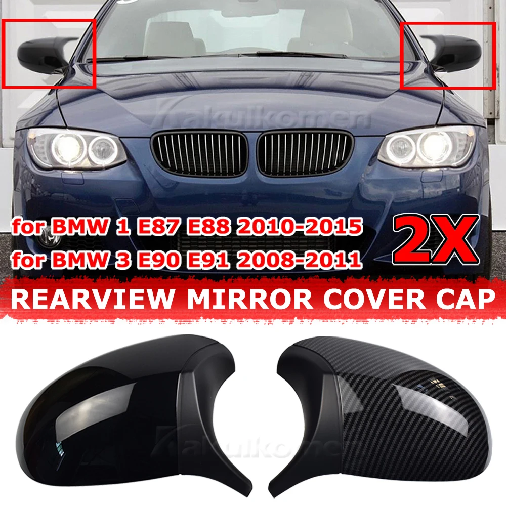 High quality types For BMW 1 3 Series E81 E82 E87 E88 E90 E91 E92 E93 2005- 2009 Car Side Wing Mirror Cover Rear-View Caps Black - AliExpress