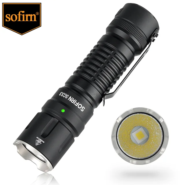 Sofirn SC33 5200 lumen Linterna LED XHP70.3 HI Linterna táctica Potente  linterna recargable 21700 USB