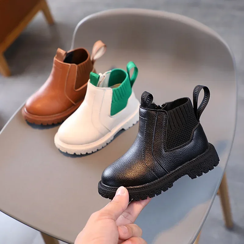 Beauty England Style Chelsea Boots for Kids Girls School Super on-trend Autumn Platform Children Shoes Boys Short Boots New 2024