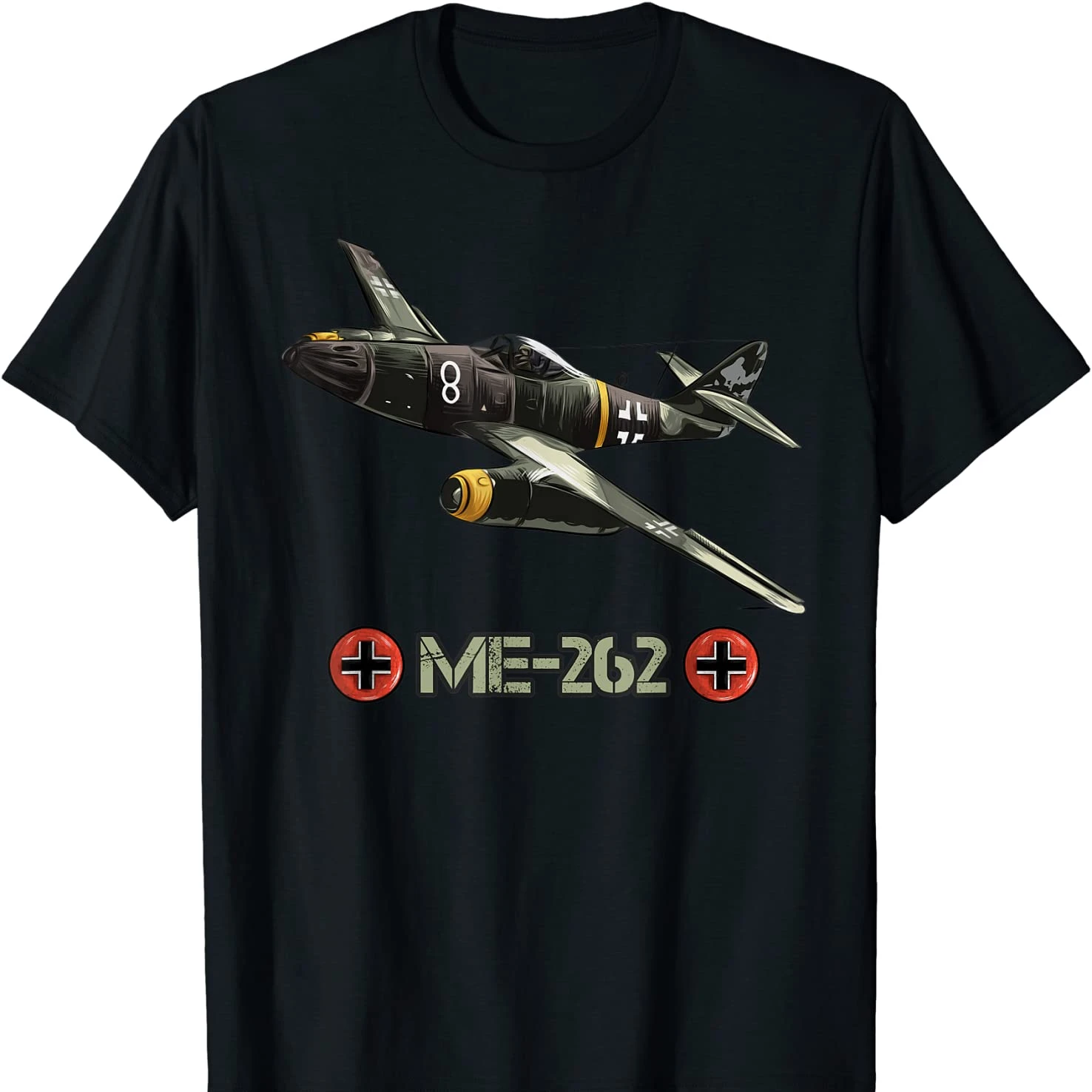 

WWII Luftwaffe Messerschmitt Me 262 Fighter-bomber T-Shirt Short Sleeve Casual 100% Cotton O-Neck Mens T-shirt Size S-3XL