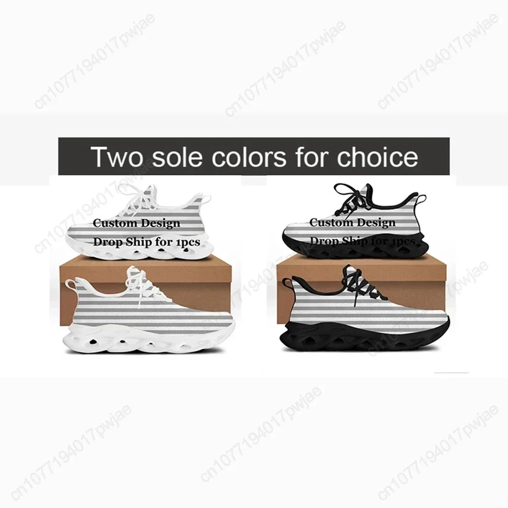 Custom Shoes Customize Your Image/Logo Women Flat Shoes Comfort Lace Up Sneakers Mesh Platform Shoes Zapatos Mujer Hot