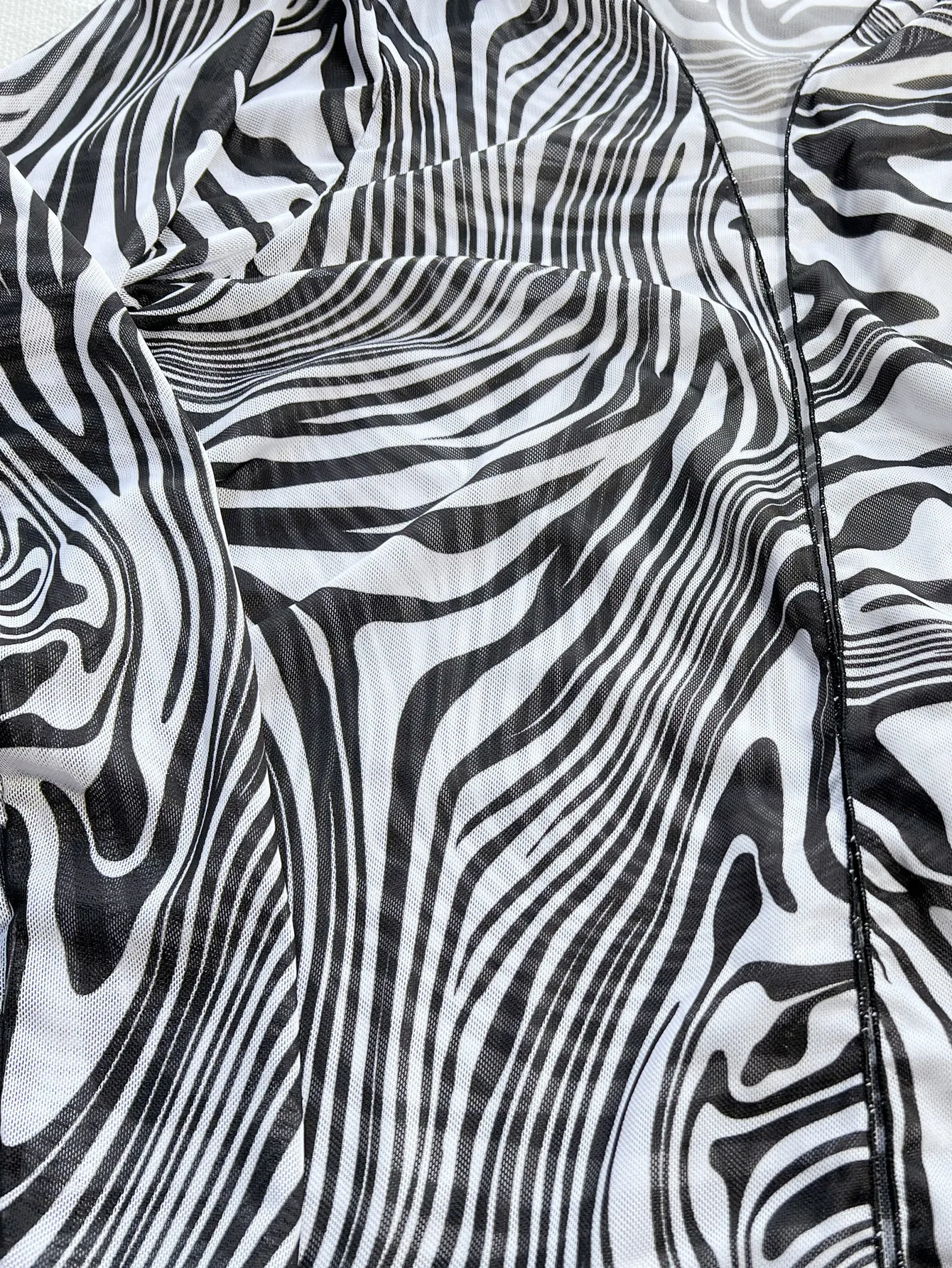 2023 Women Zebra Print Cover-up 3-piece Solid Bikini Set Wrapped Padded Triangle Swimsuit Female Lace-up Swimwear Biquini Bather