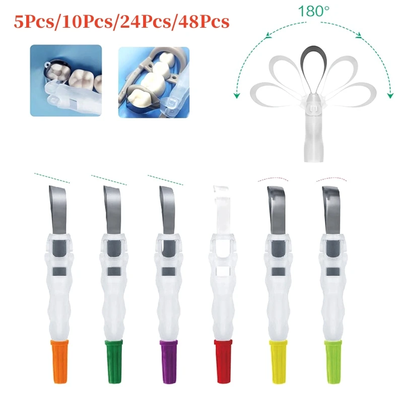 Bande A Matrice Dentale Sistema A Matrice Sezionale Preformato Tipo Rotolo Fasce A Matrice Fermo 180 ° Materiali Per Corone Dentali Regolabili