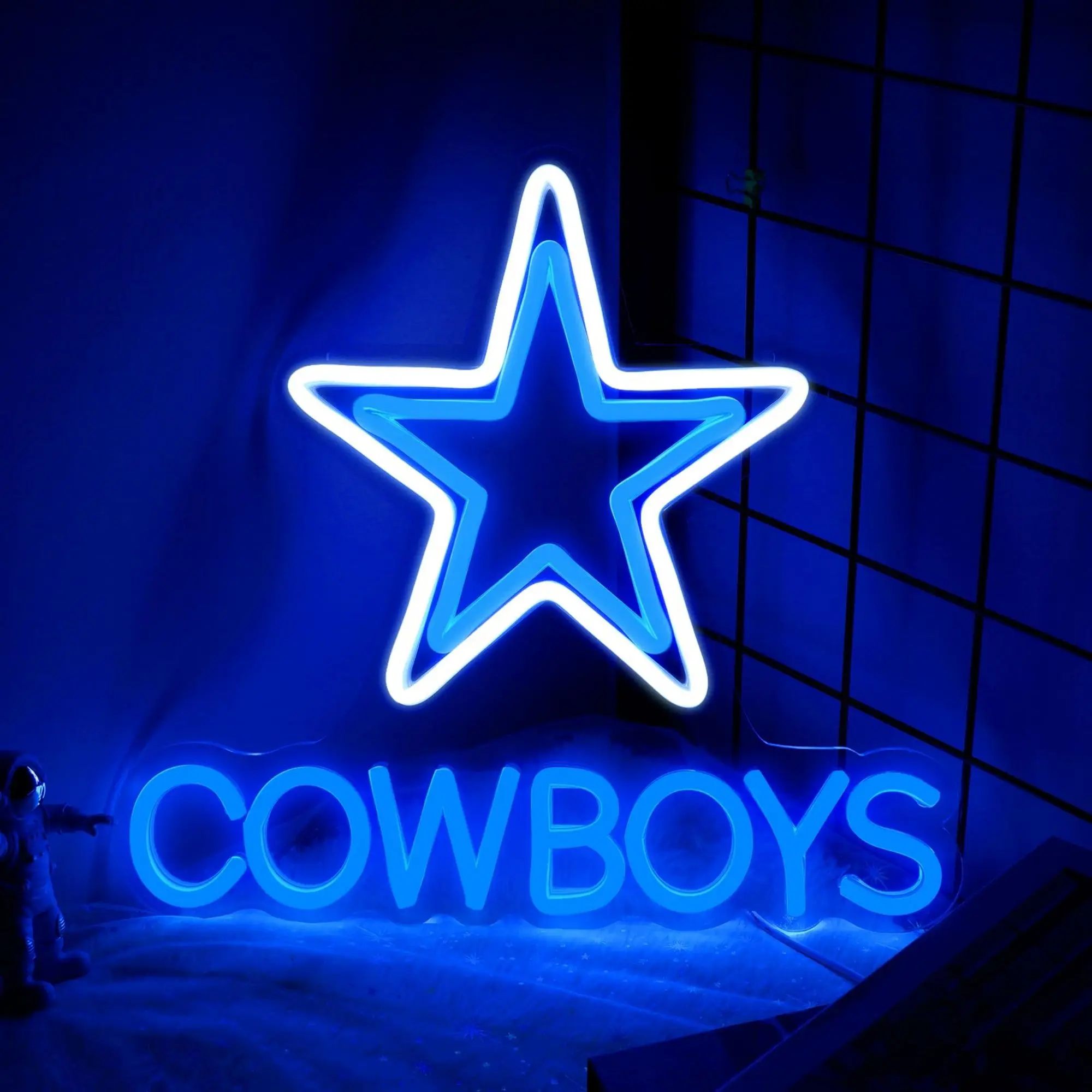 

Cowboy Neon Signs Dallas Neon Light USB Powered Football Team LED Sign for Party, Bar, Family Gathering, Game Room Decoration