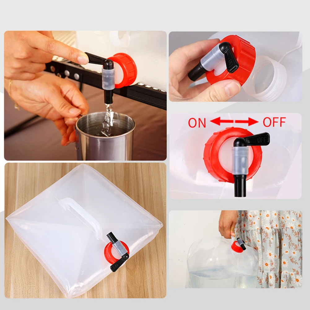 10L-20L Outdoor Collapsible Water Bag Camping Foldable Water Containers Drinking Large Capacity Car Carrier Bottle
