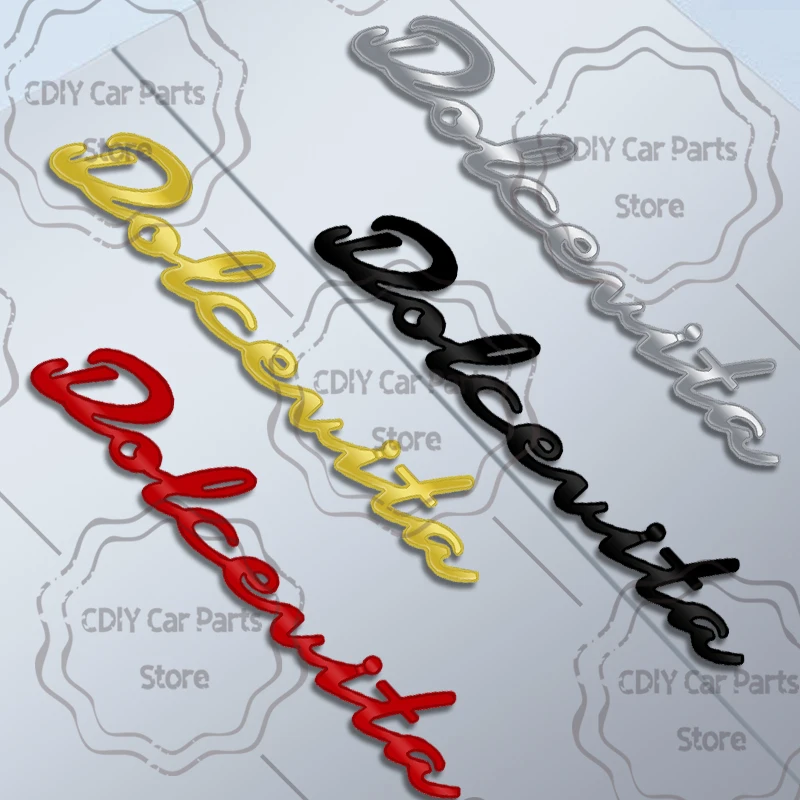 Car Sticker Metal Badge Dolcevita Emblem Body Trunk Decalcomanie Per Fiat Abarth 500 695 595 500X Bravo Punto Panda 125 Car Styling