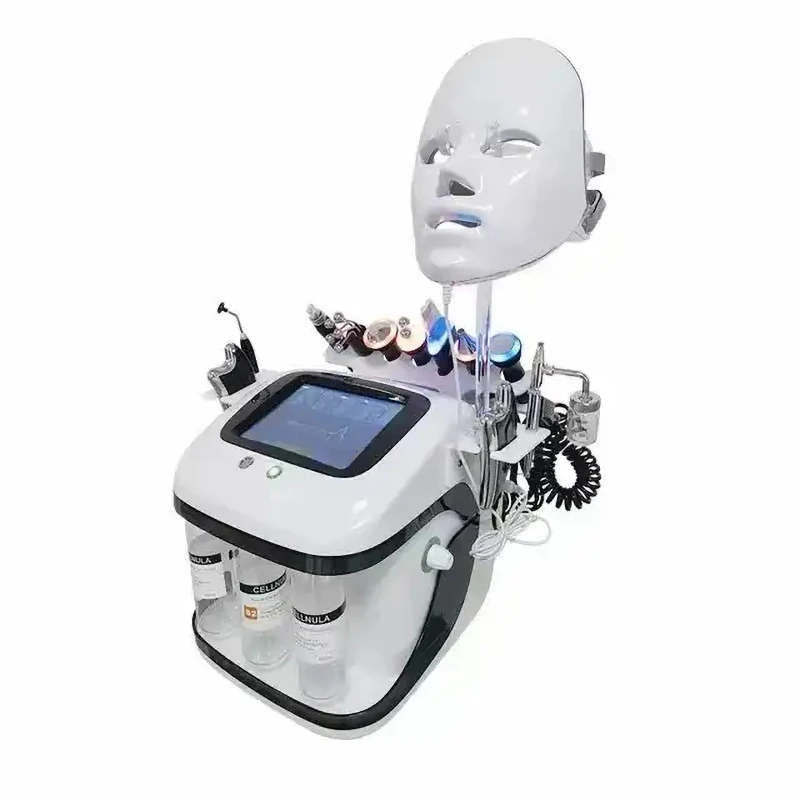 11 in 1 Portable Multifunction Hydra Dermabrasion Hydra Peeling Vacuum Blackhead Remover Skin Care machine With Led Facial Masks