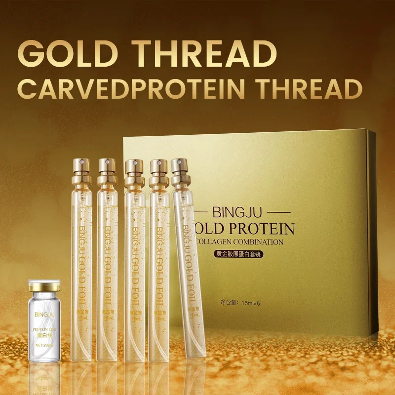 Collagen Protein Line Absorbable Face Filler Protein Thread Face Lift Silk Fibroin Line Carving Anti Aging Essence Serum